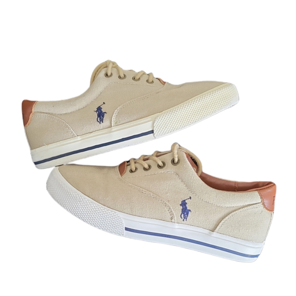 Polo Ralph Lauren Khaki Sneaker Big Kids Size 3.5